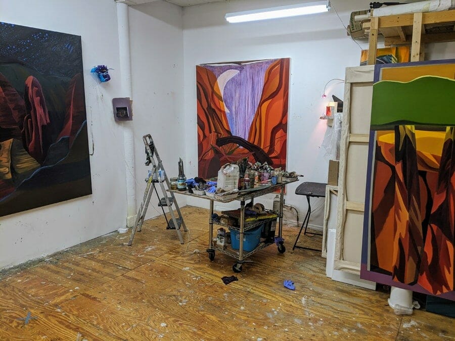 Rachel MacFarlane art studio