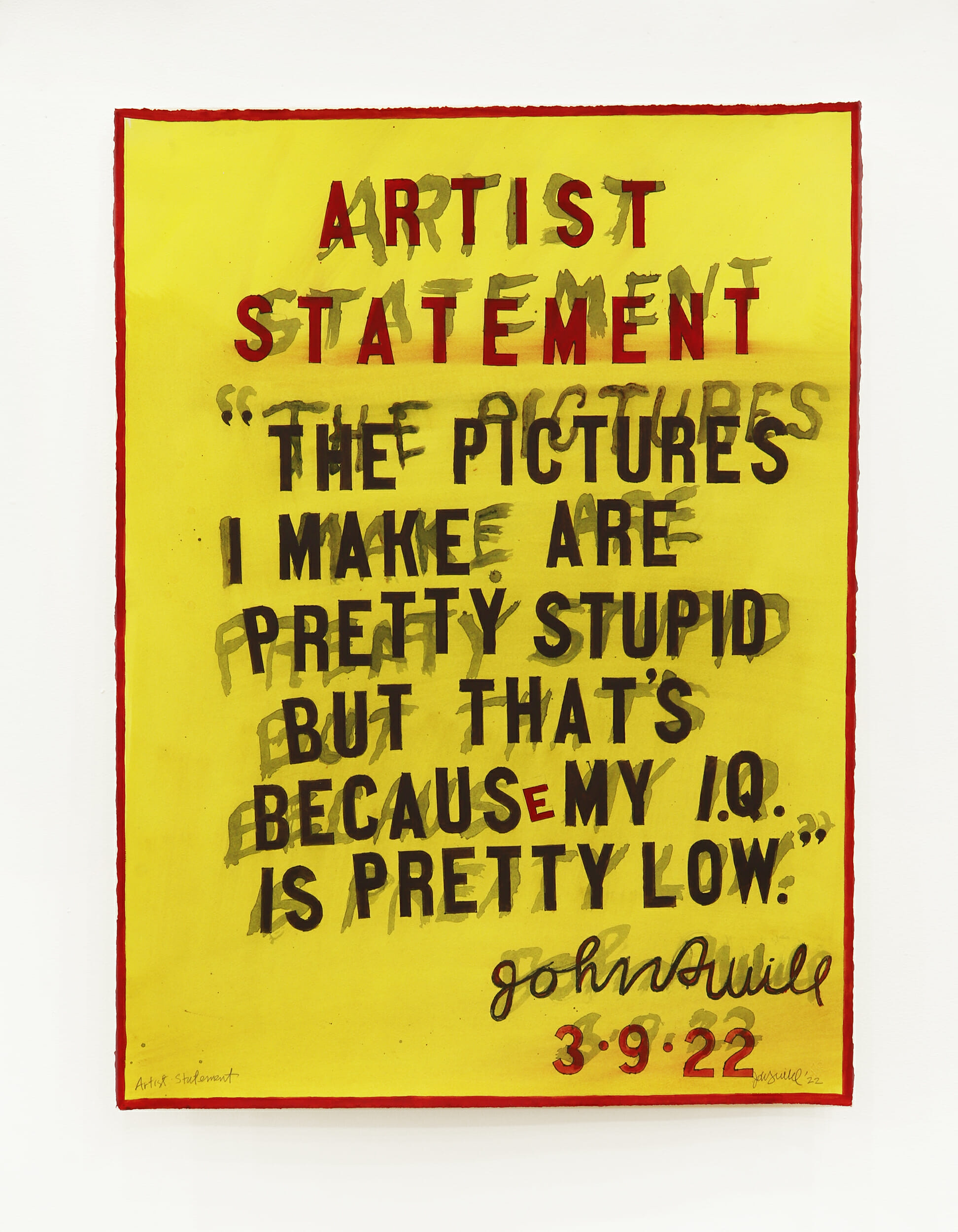 Artist Statement | 2022 | mixed media on paper | 22 x 30 in.