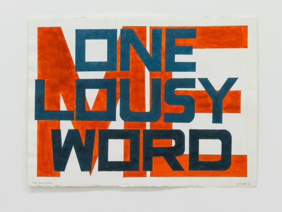 One Lousy Word | 2016 | mixed media on paper | 22 x 30 in.