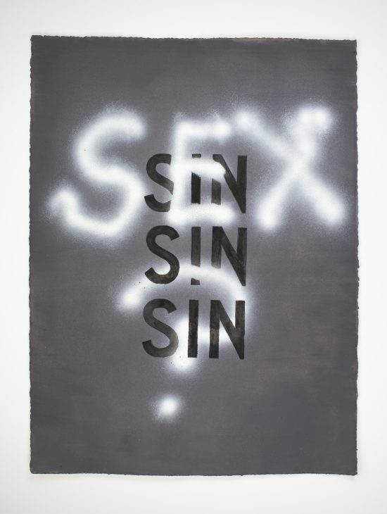 Sin | 2022 | mixed media on paper | 22 x 30 in.