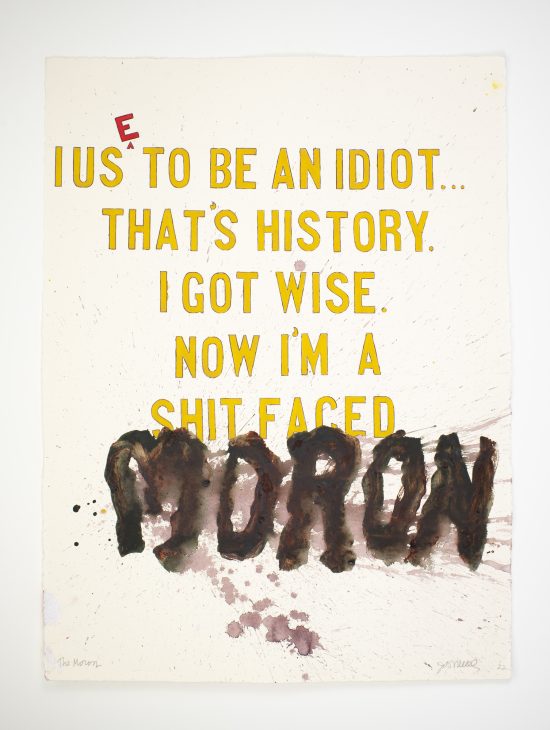 The Moron | 2022 | mixed media on paper | 22 x 30 in.
