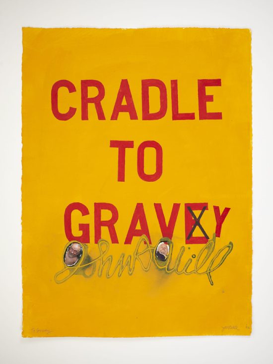 Cradle to Gravy | 2022 | mixed media on paper | 22 x 30 in.